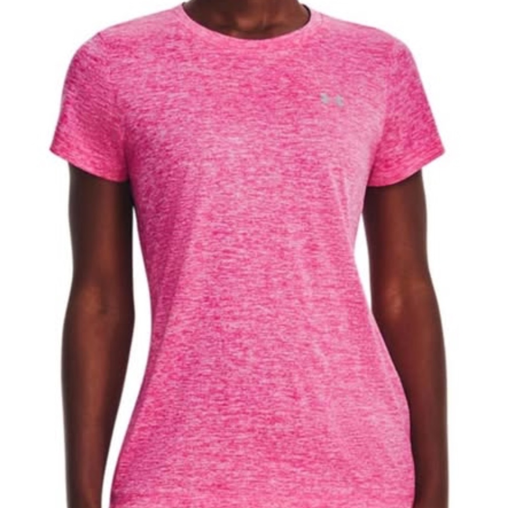 BRAND NEW women under armour tech twist pink shirt size S